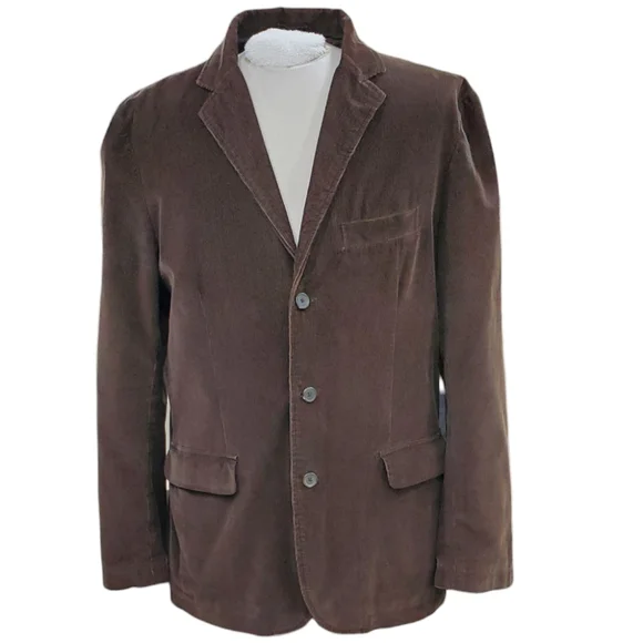 J. Crew Factory sport coat men's XL navy blue corduroy western blazer - Picture 1 of 11